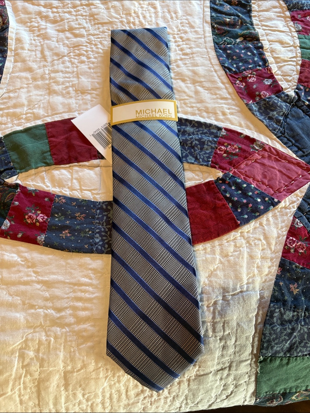 Michael Kors Blue Stripe Men’s Tie 
All ties are 3 for $30.